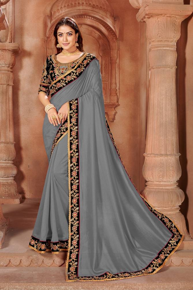 Zeekha 1 New Fancy Festive Wear Vichitra Silk Designer Saree Collection